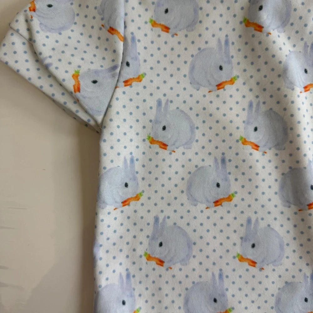 Cecil and Lou Rabbit Print Pajamas Size 12 and 18 Months